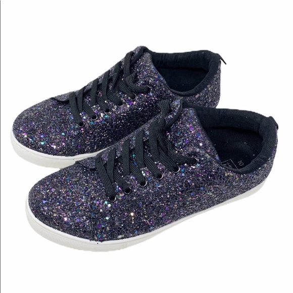 Clothing & Co Shoes - CLOTHING & CO black multi glitter tennis shoes 10